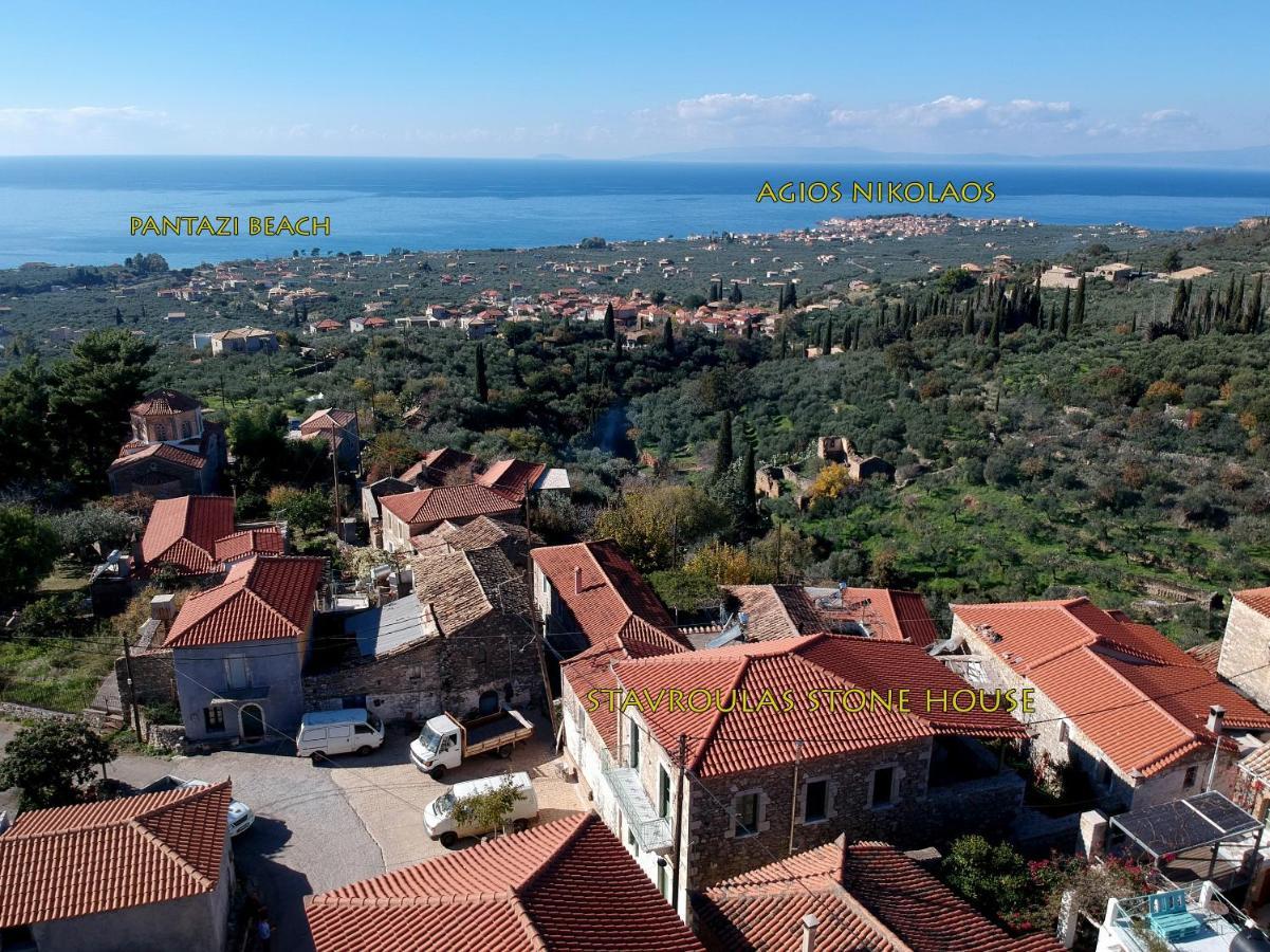 Stavroulas Stone House In Rigklia, Messinia Riglia Bagian luar foto